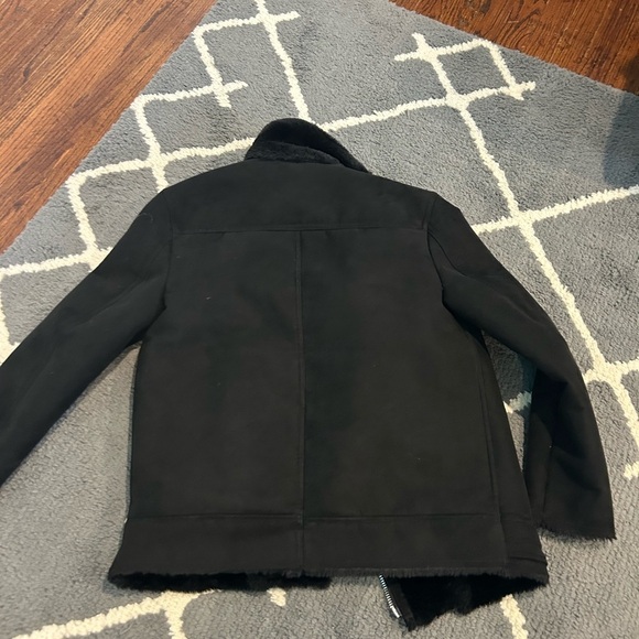 H&M FAUX FUR-LINED BIKER JACKET - Picture 6 of 15